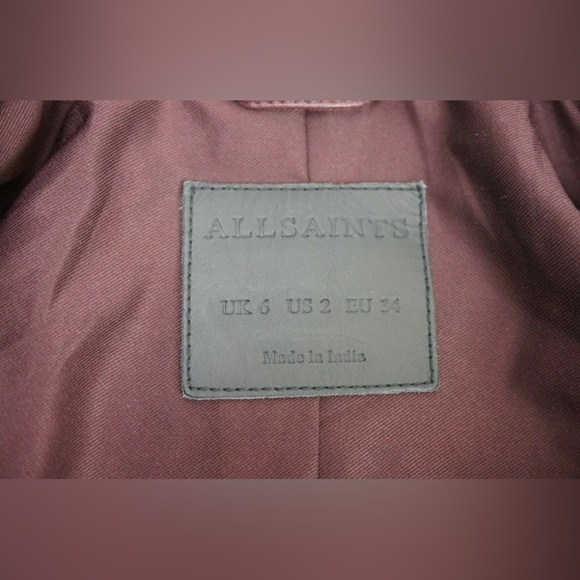 All Saints Dalby leather jacket - Picture 5 of 6
